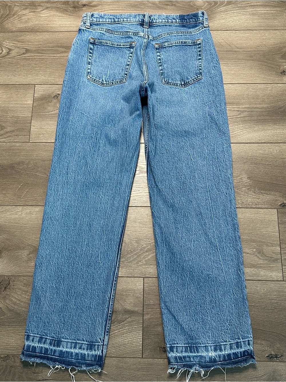 Abercrombie & Fitch The Baggy Low Rise Curve Love Stretch Blue Jeans Size 28 - Picture 3 of 11